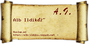 Alb Ildikó névjegykártya