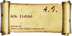 Alb Ildikó névjegykártya