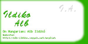 ildiko alb business card